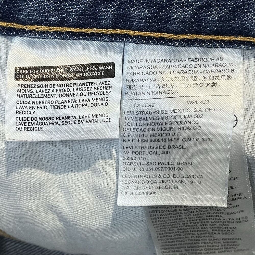 Levi's 505 Regular Fit Shorts Men 36 Medium Wash Jorts Y2K Cotton Denim Baggy - Picture 7 of 8